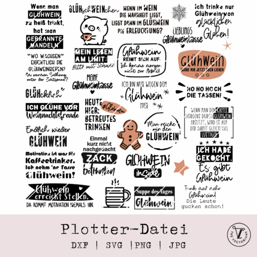TheVectorians_PlotterdateiSprücheset Glühwein
