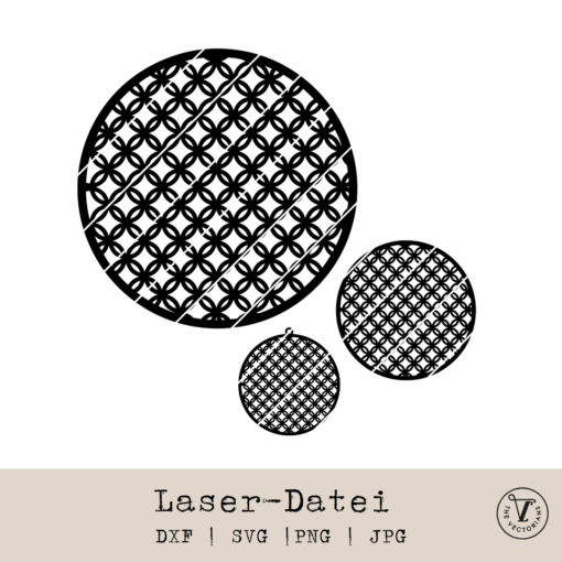 The Vectorians Lasercutdatei Untersetzer mit Flechtmuster