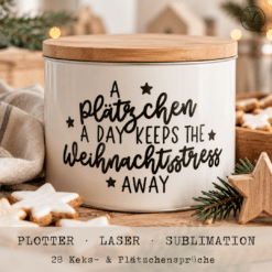 Keks Sprüche Plotterdatei | 28 SVGs für Weihnachten