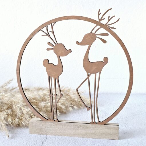Laserdatei Rehe im Winterwald – Weihnachtsdeko als Aufsteller [Digital] – Bild 8