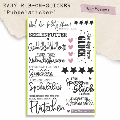 Rub-on Rubbelsticker "Plätzchen, Kekse, Cookies & Co. #1"