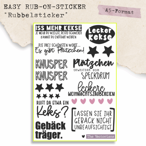 Rub-on Rubbelsticker "Plätzchen, Kekse, Cookies & Co. #2"