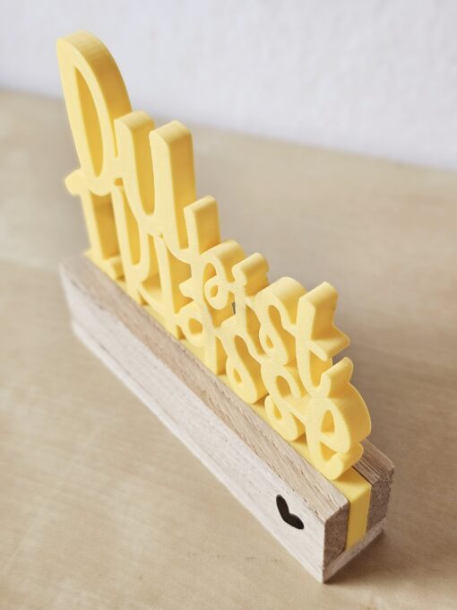 3D-Druckdatei "Du bist 1. Klasse" – Einschulungsdeko für Holzklötzchen (STL & 3MF) [Digital] – Bild 2