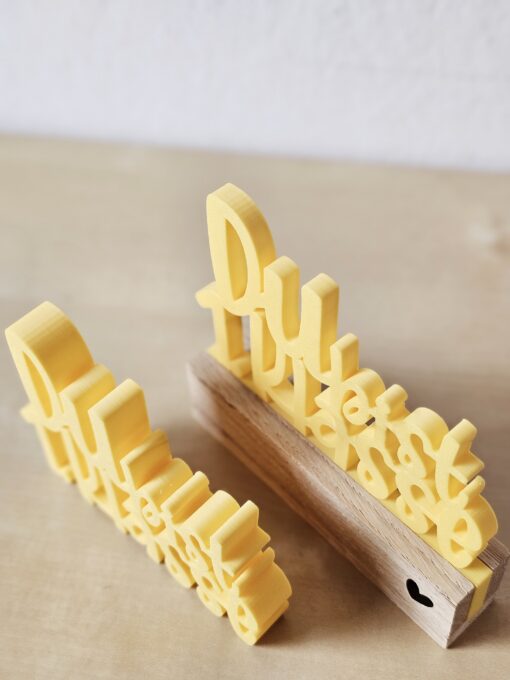 3D-Druckdatei "Du bist 1. Klasse" – Einschulungsdeko für Holzklötzchen (STL & 3MF) [Digital] – Bild 3