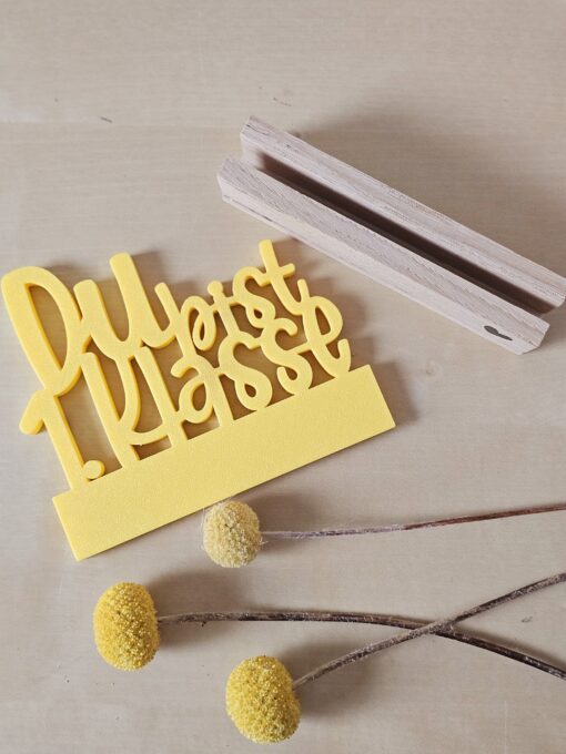 3D-Druckdatei "Du bist 1. Klasse" – Einschulungsdeko für Holzklötzchen (STL & 3MF) [Digital] – Bild 4