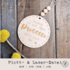 Runde Holz-Anhänger mit Gravur „Jugend ist aus. Aber Prosecco wäre noch da!“ – witziges DIY-Design für Plotter oder Laser