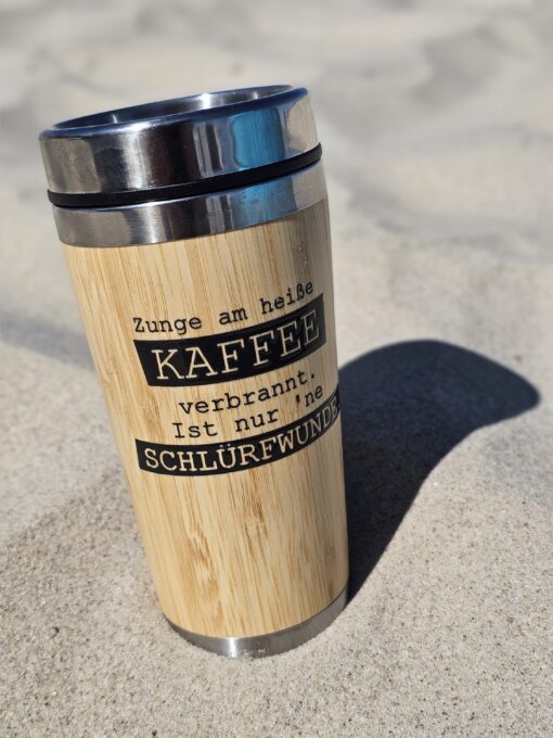 Rub-On Rubbelsticker „Schlürfwunde“ – Kaffee-Spruch für Gläser, Dosen & Deko – Bild 4