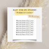 Rub-On-Sticker-Set „Wunscherfüller“ mit 8 transparenten Rubbelstickern – ideal für Reagenzgläser und DIY-Geschenke.