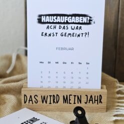 The Vectorians Jahrestischkalender Holzständer Klammer Teenie Jugendlicher