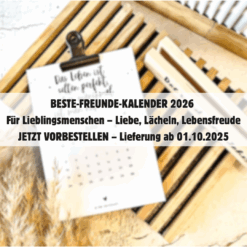 Freundekalender 2026 mit Holzaufsteller – Jetzt vorbestellen